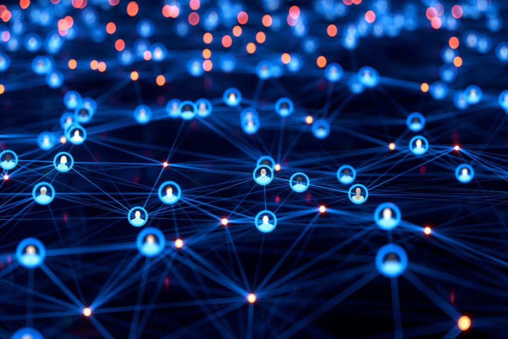 graphic representing recruitment marketing network