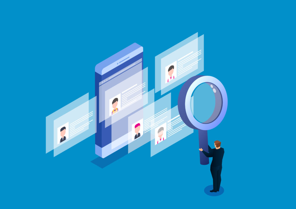 graphic of staffing website